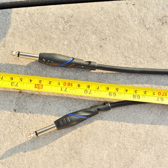 1-2pcs 1/4 in Guitar Music Audio Cable Jack Coiled Or Straight Black - Picture 7 of 12